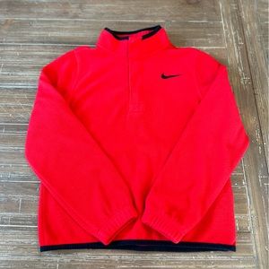 Boys, Nike red fleece , half zip